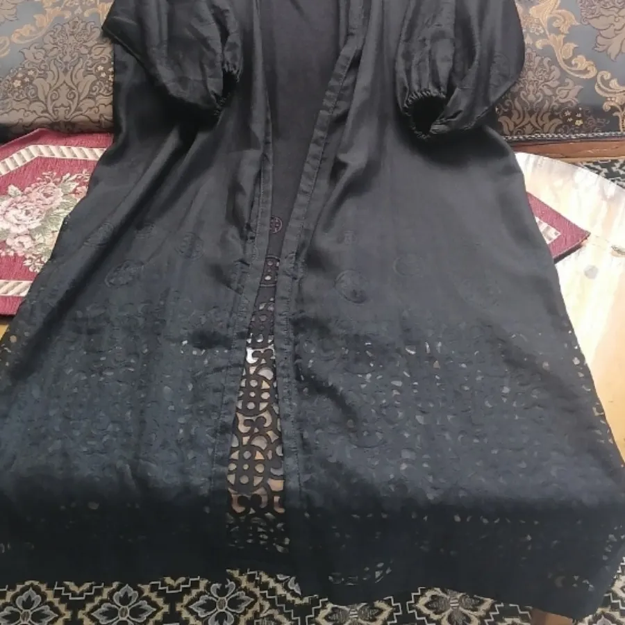 مانتو حریر مشکی