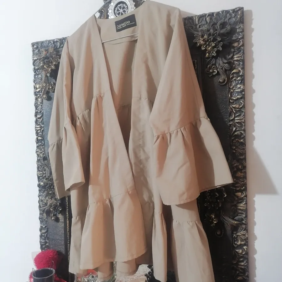 مانتو عروسکی خاکی رنگ