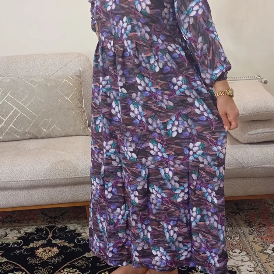 پیراهن نخی گل لاله