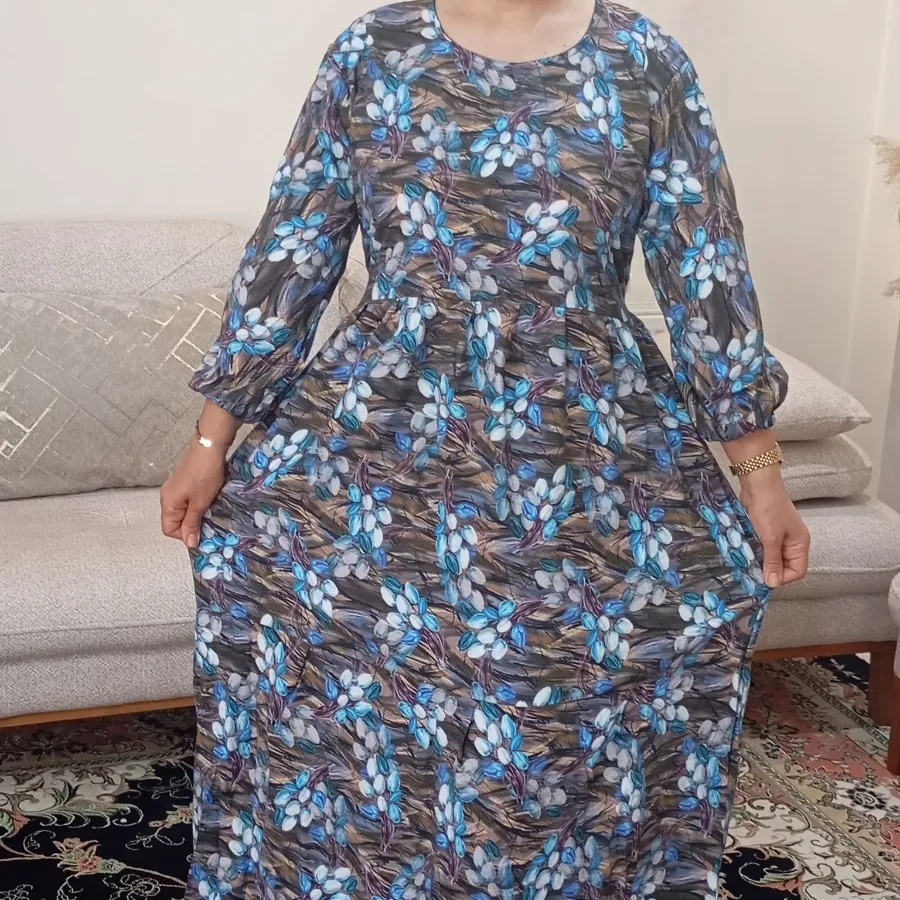 پیراهن نخی گل لاله