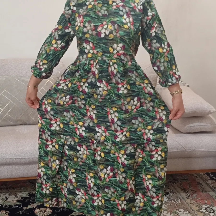 پیراهن نخی گل لاله