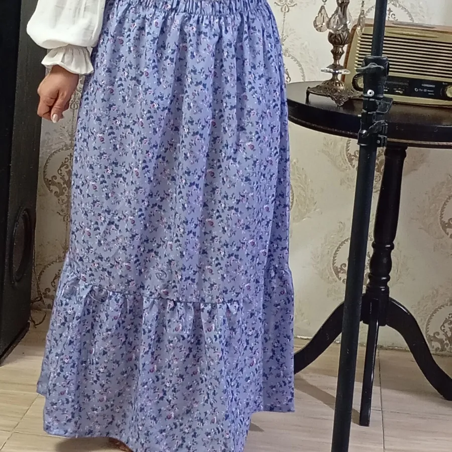 دامن پفکی پارچه ایی
