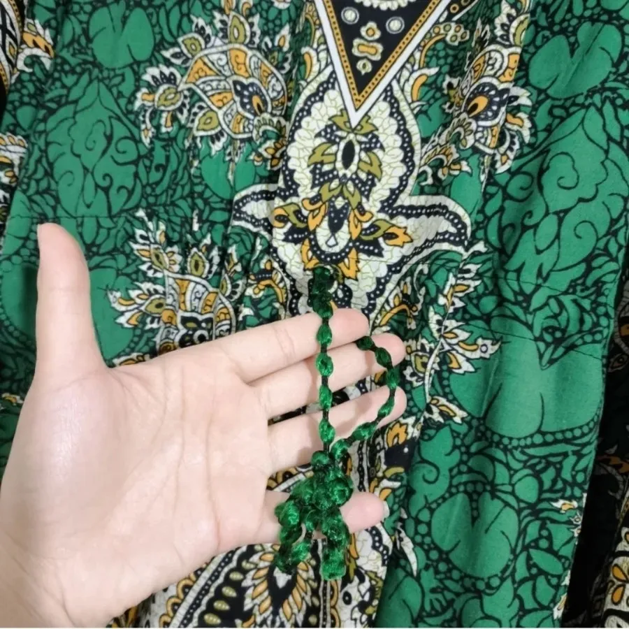 پیراهن ساحلی بلند سبز