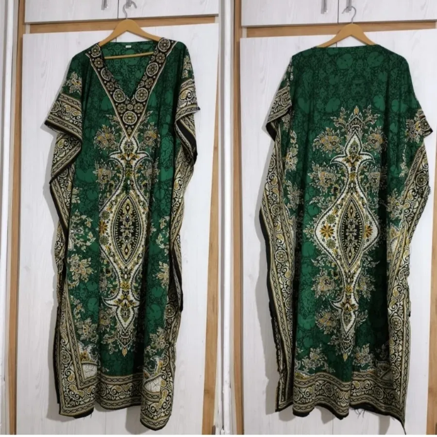 پیراهن ساحلی بلند سبز