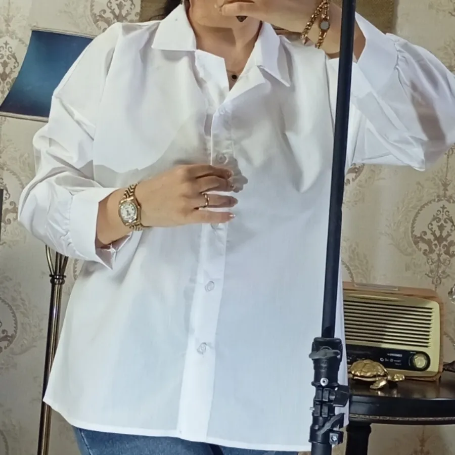 شومیز سفید ساده