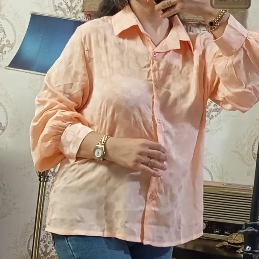 شومیز ساتن توپی
