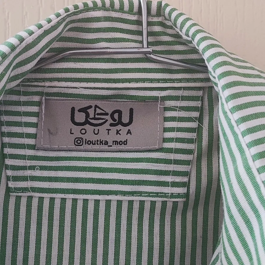 شومیز راه راه سبز