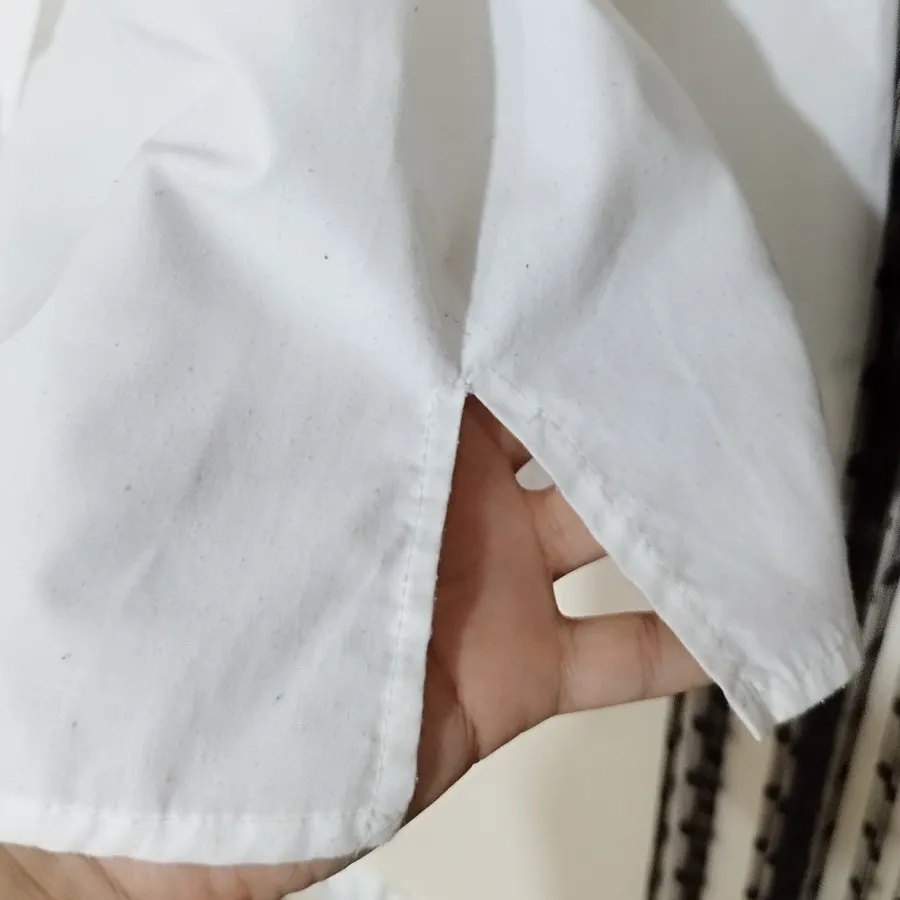 شومیز سفید بغل چاکدار