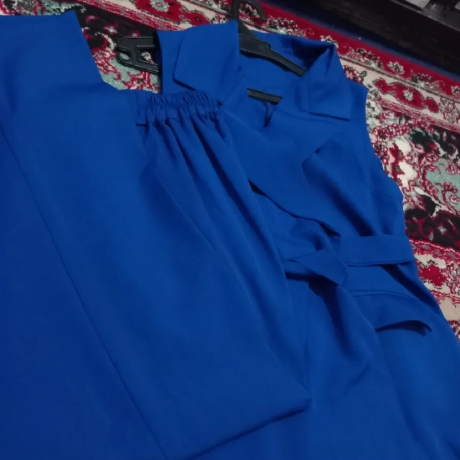 ست دوتیکه آبی کاربنی