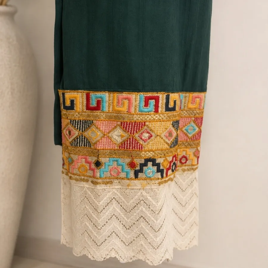 شال نخی سوزندوزی