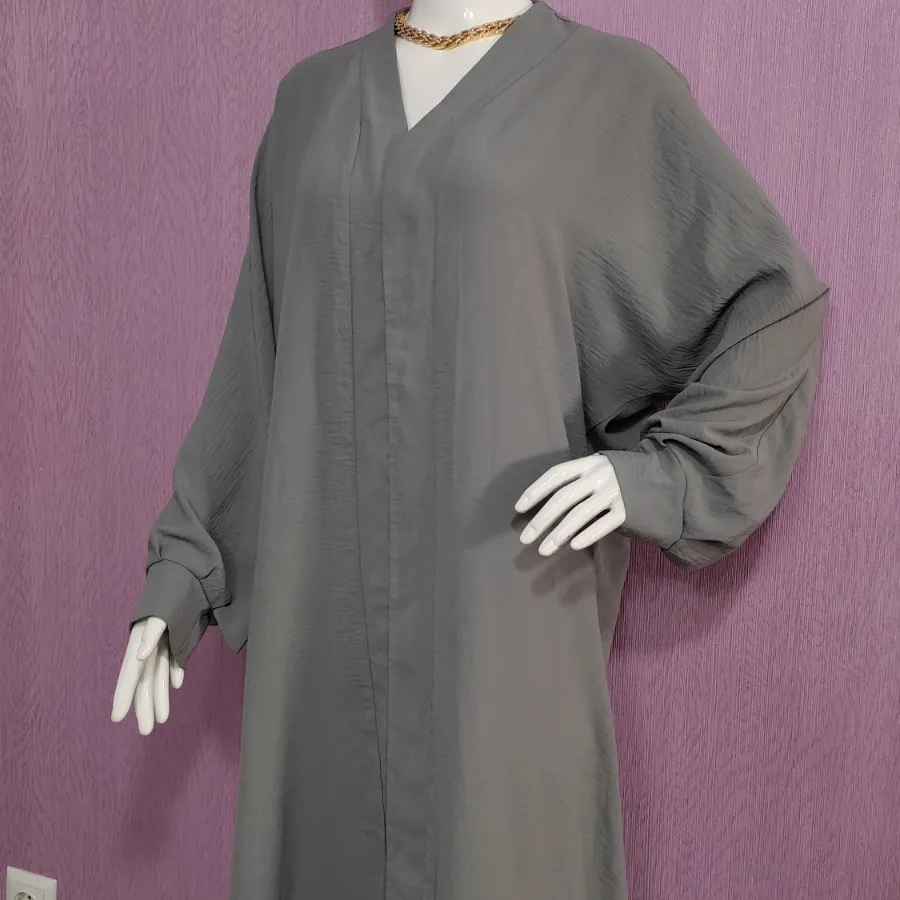 مانتو طوسی بلند