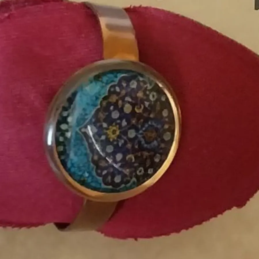 دستبند مسی رزینی نو