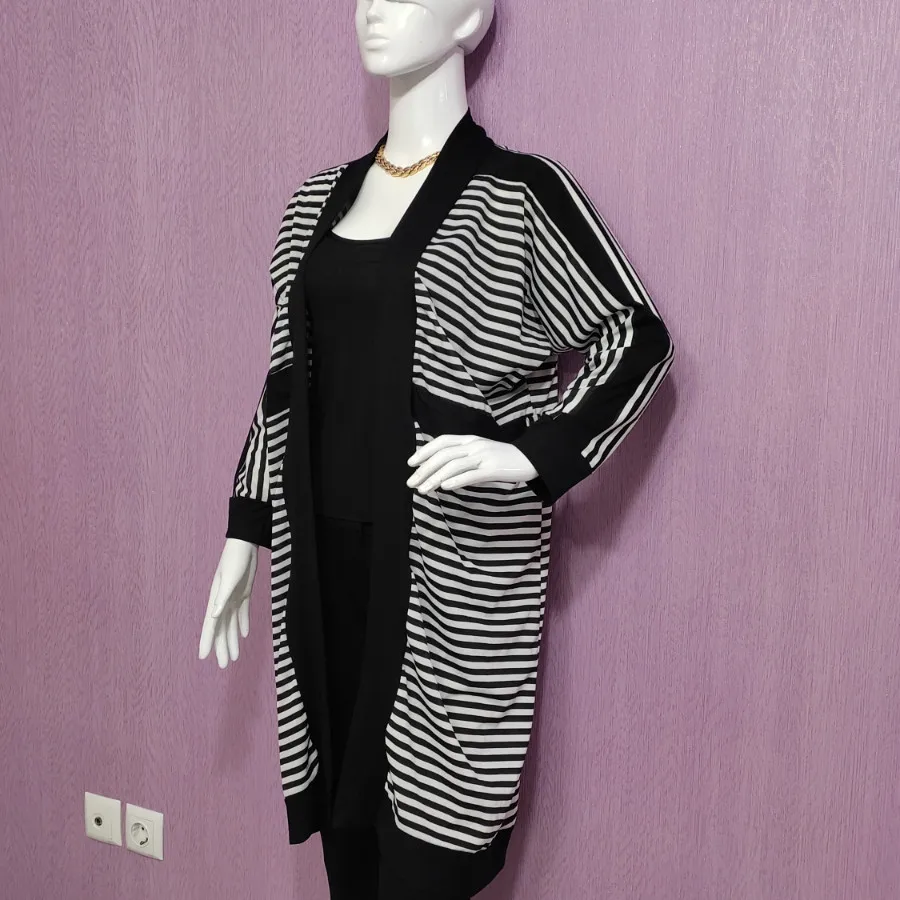مانتو راه راه افقی