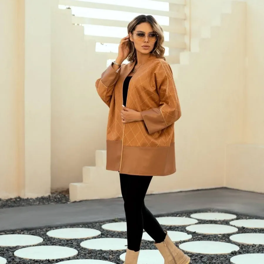 کت چرم و جین درجه یک