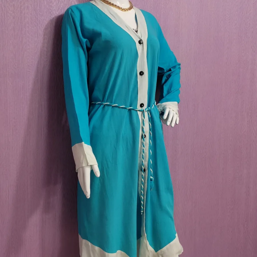 مانتو نخی آبی نیلی