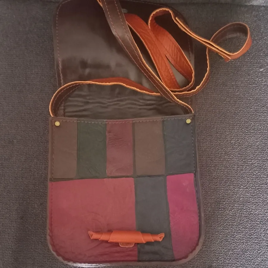 کیف چرم چهل تکه