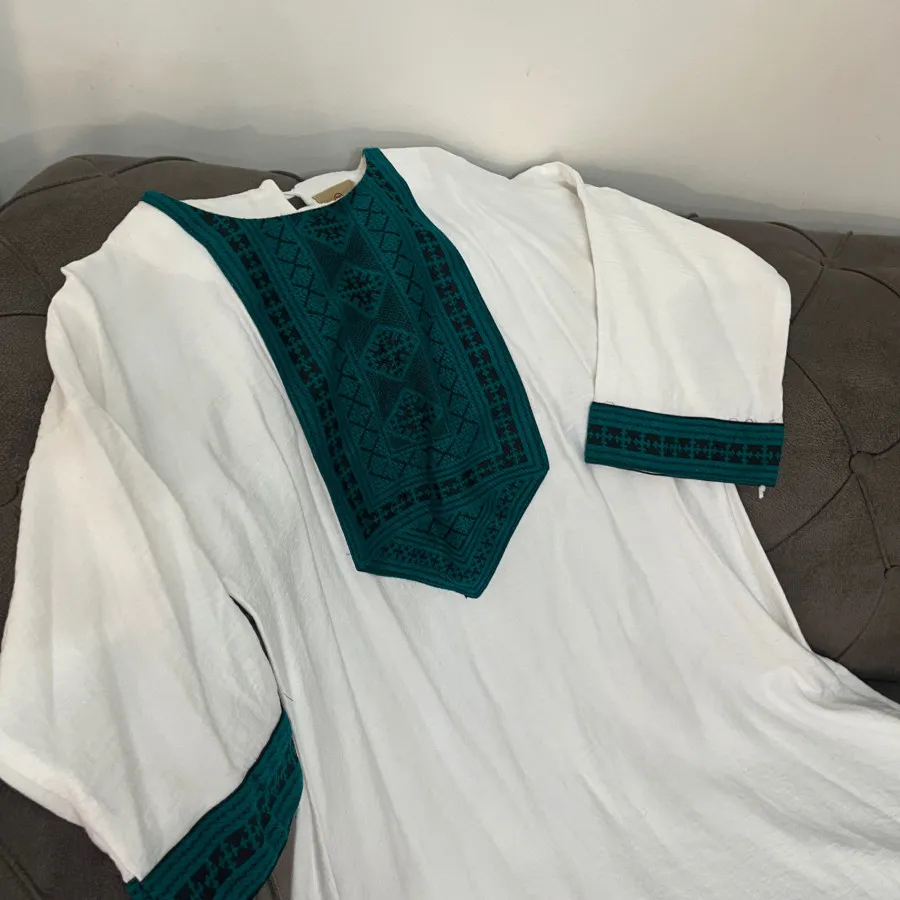 پیراهن نخی ساحلی