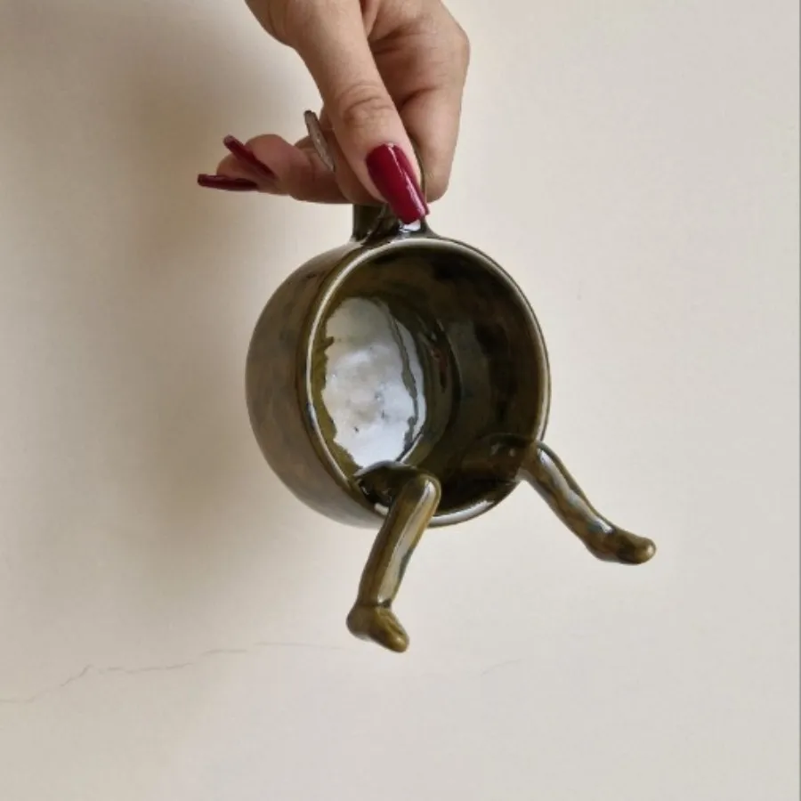 فنجان و نعلبکی سفالی