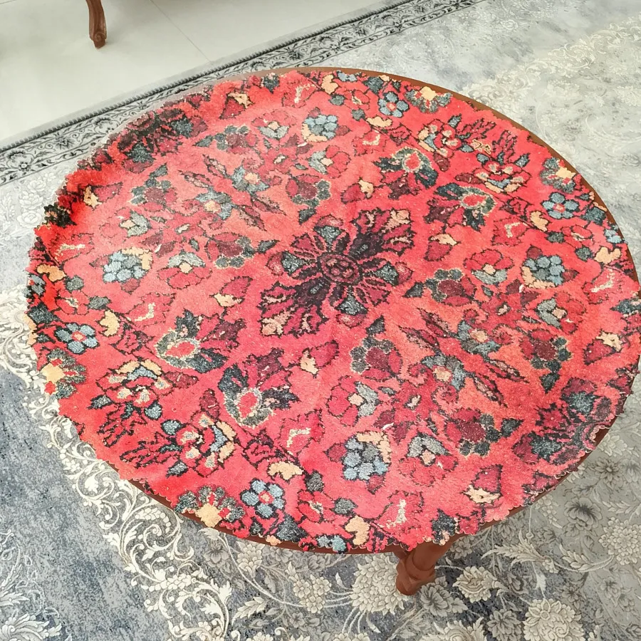 رومیزی مخمل طرح گلیم