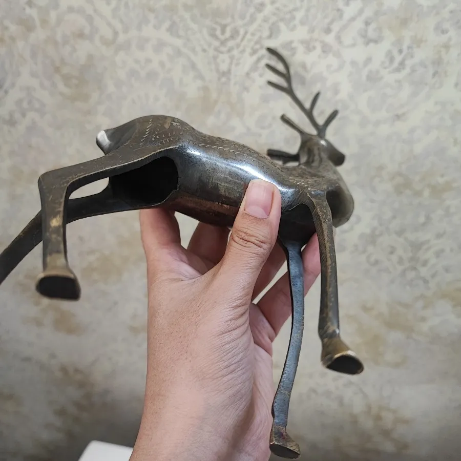مجسمه جفت گوزن برنزی