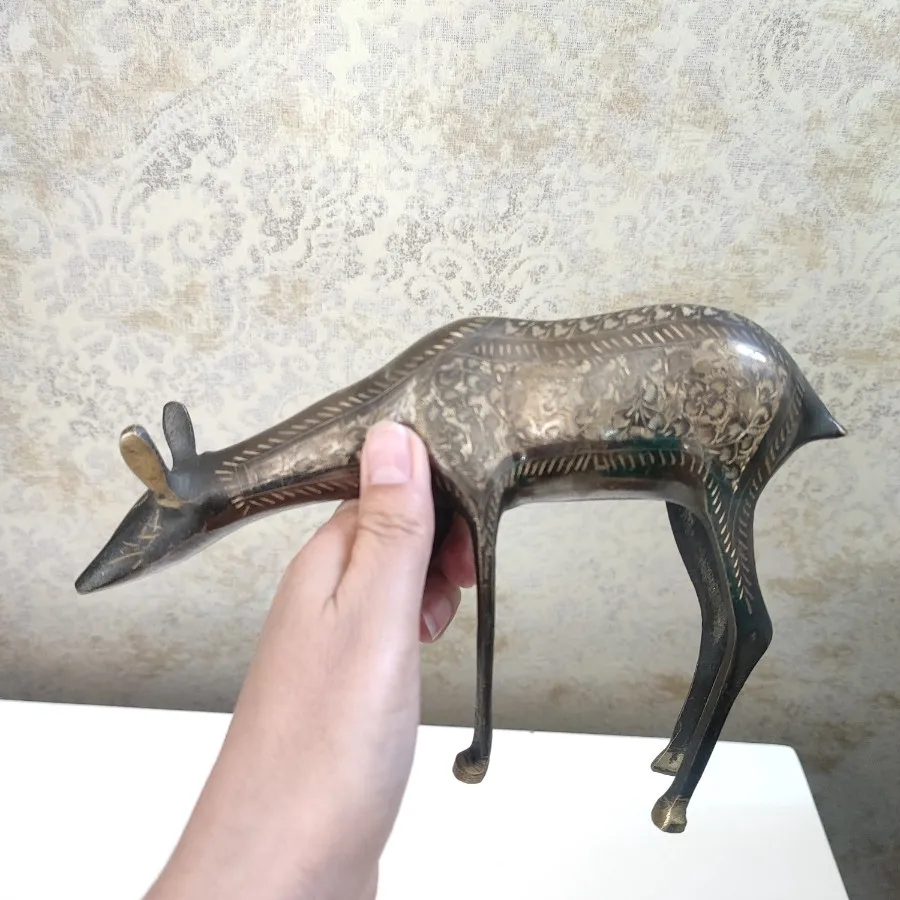 مجسمه جفت گوزن برنزی