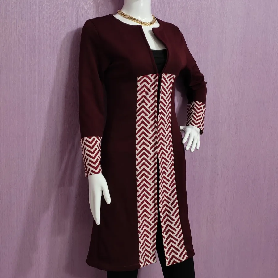 مانتو زرشکی پاییزه