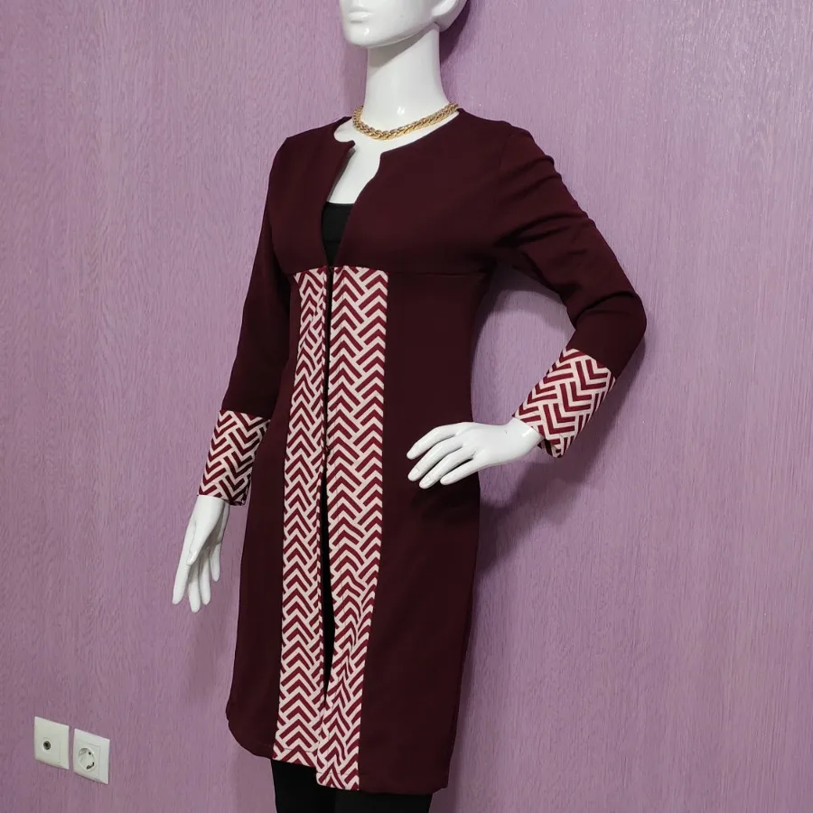 مانتو زرشکی پاییزه