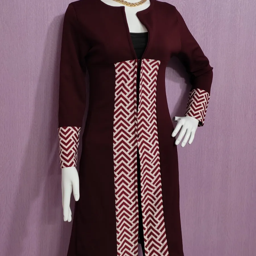 مانتو زرشکی پاییزه