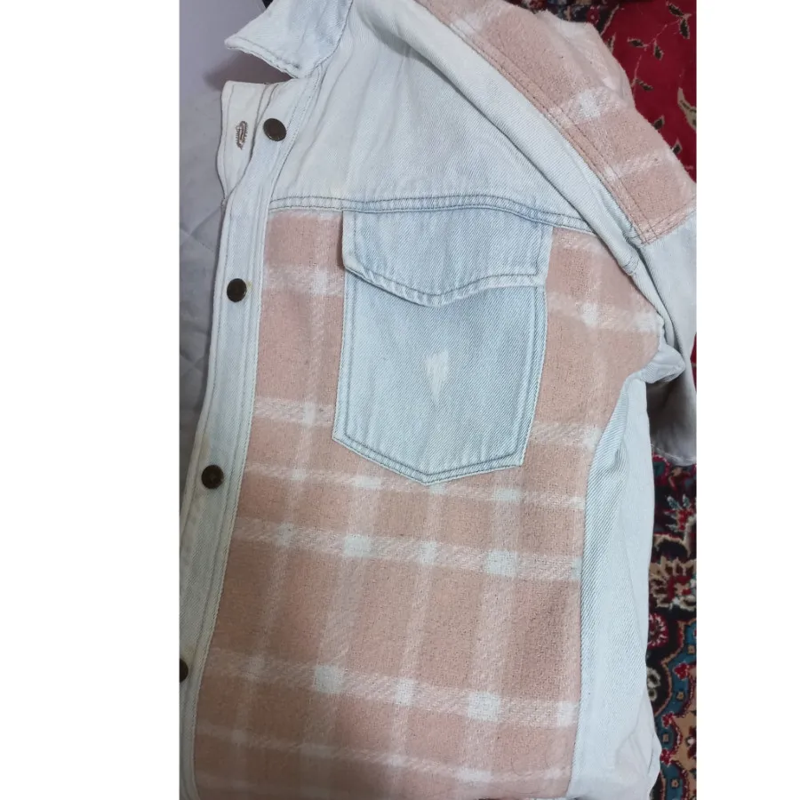 ژاکت جین و پشمی