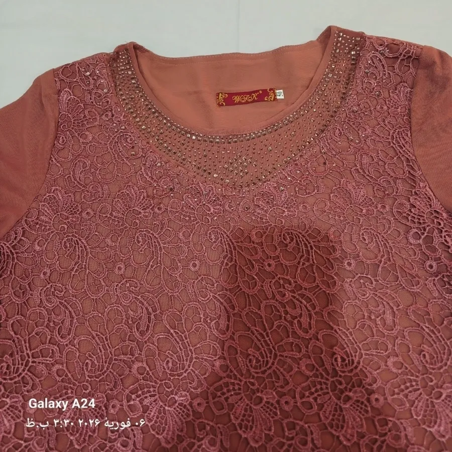 شومیز گیپور کالباسی رنگ