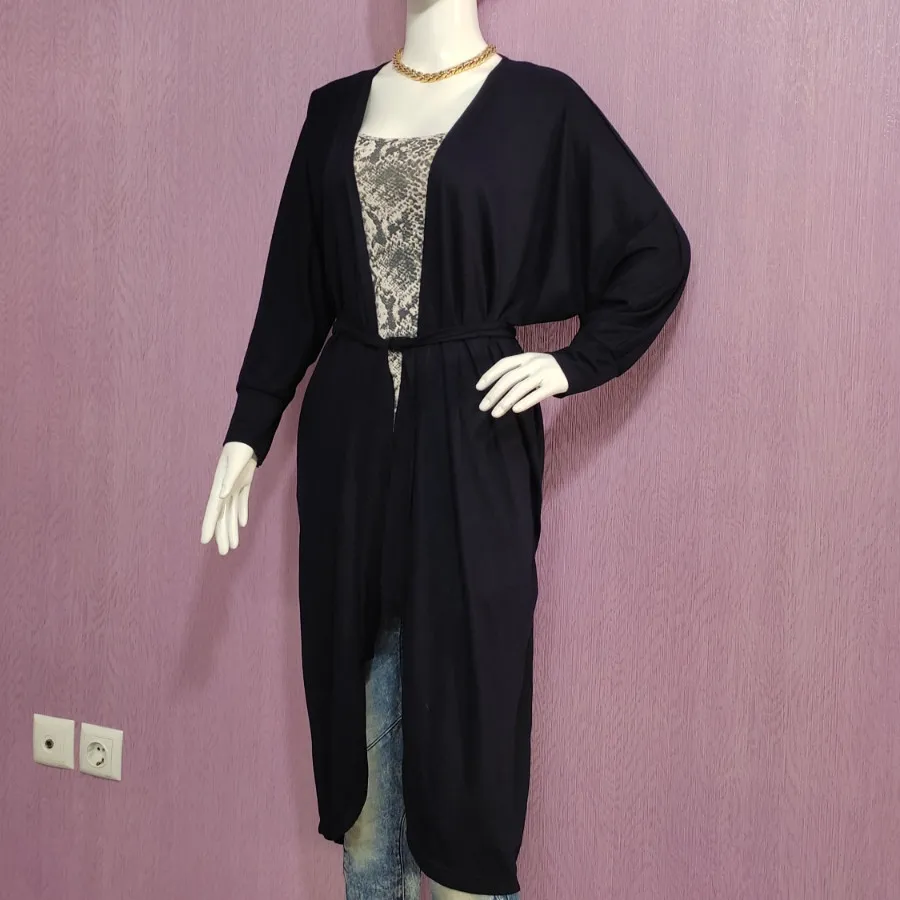 مانتو بلند سرمه ای Manisa