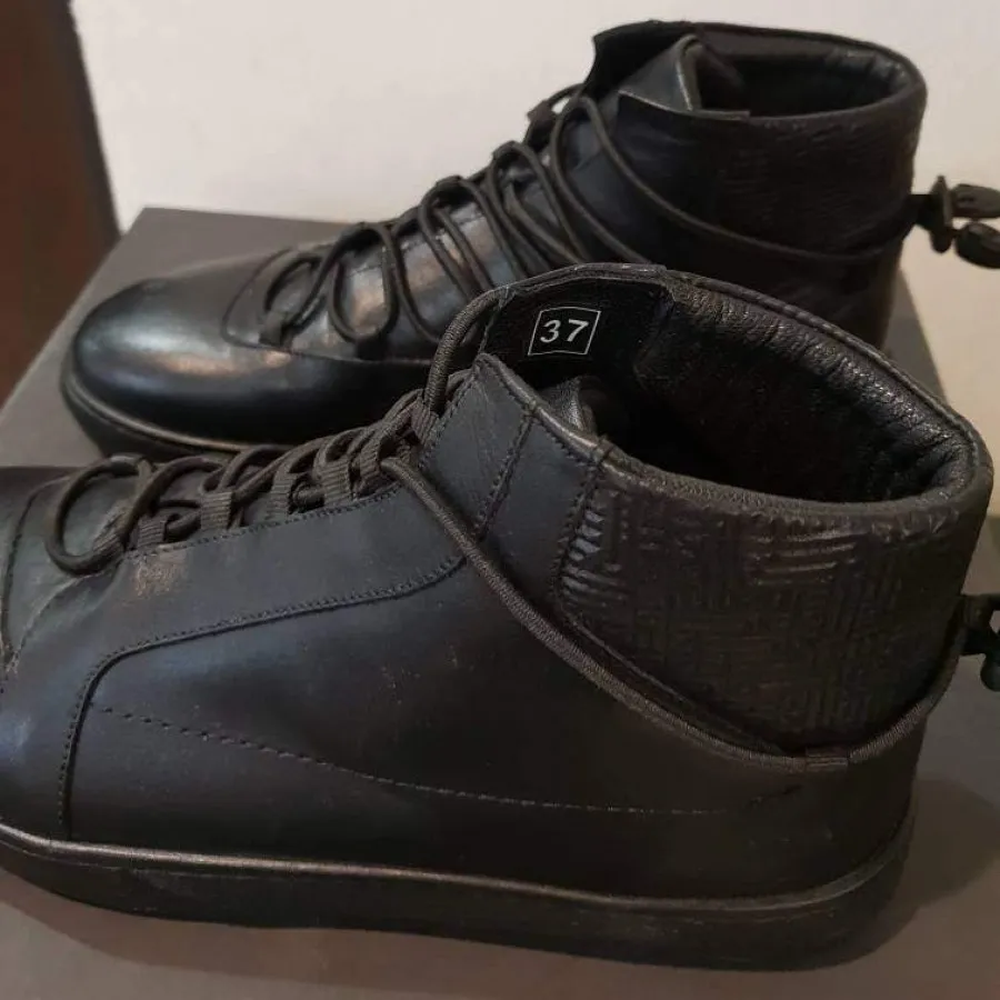 نیم بوت بند دار چرم