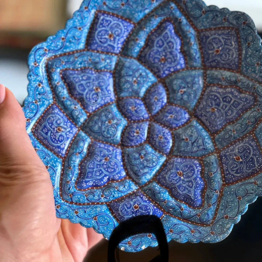بشقاب مسی مینا