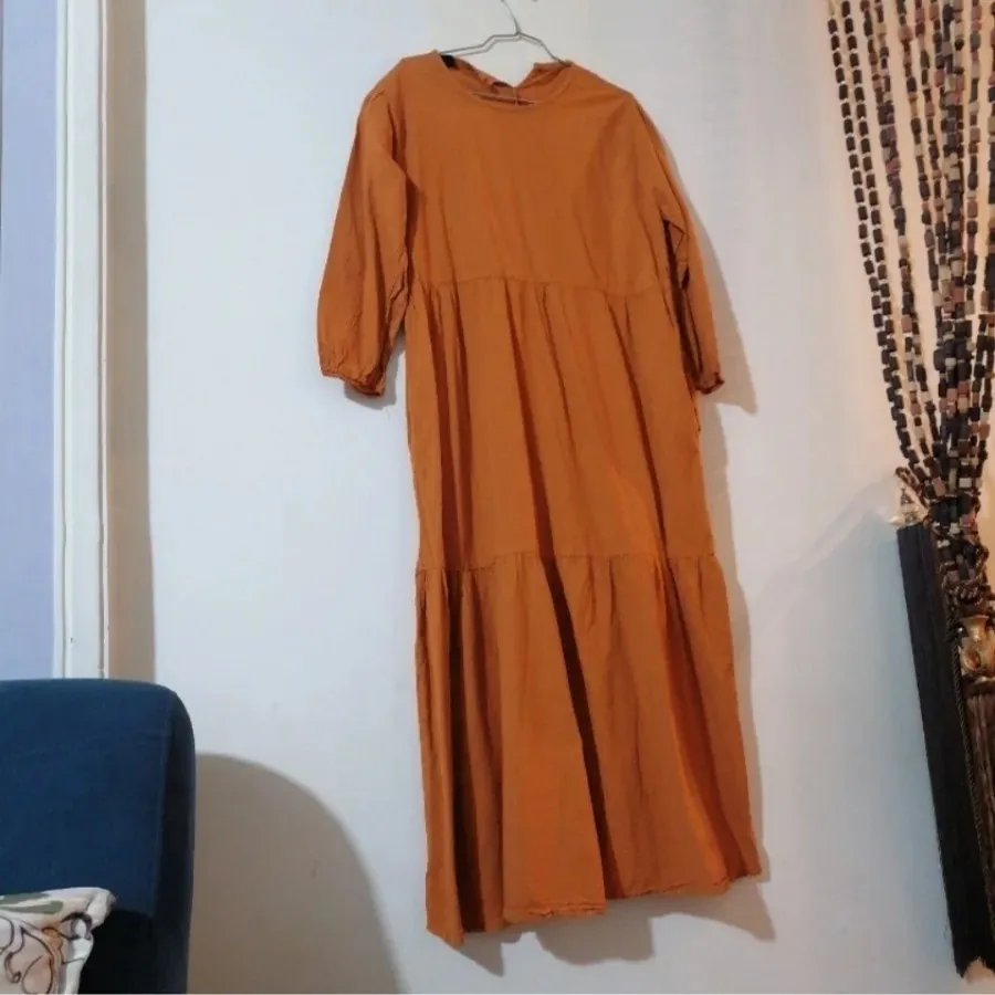مانتو پیراهنی الیاف آجری
