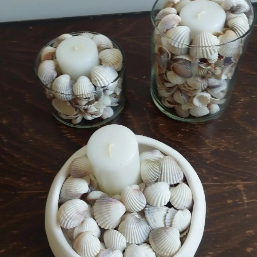شمع باظرف پر از صدف