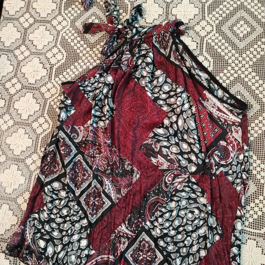 تاپ یقه گره ای ساتن