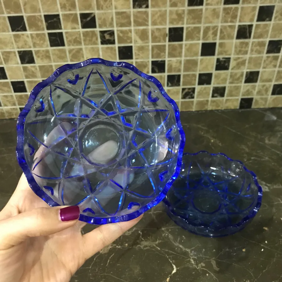 دو عدد ظرف بلوری