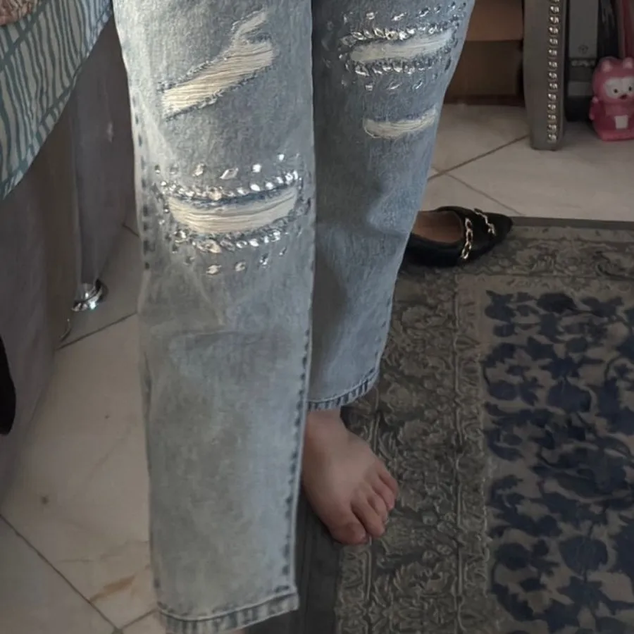 شلوار جین سنگدوزی ترک
