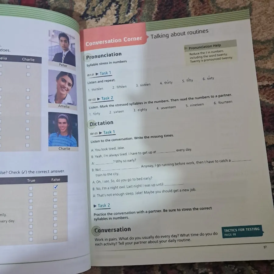 کتابtactics for listening