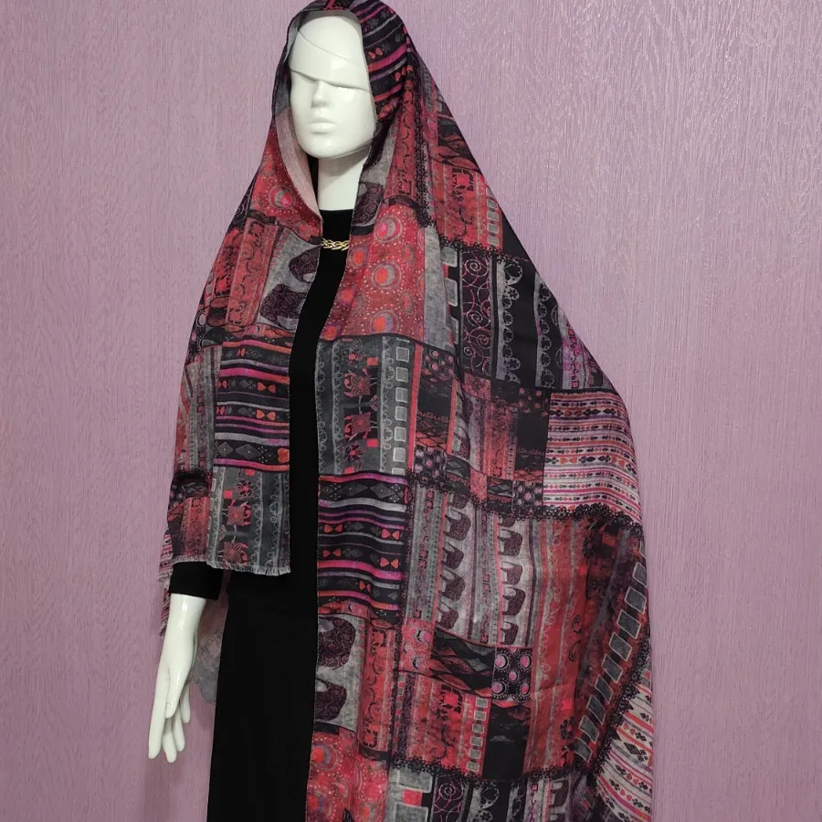 شال نخی کجراه طرح فیل