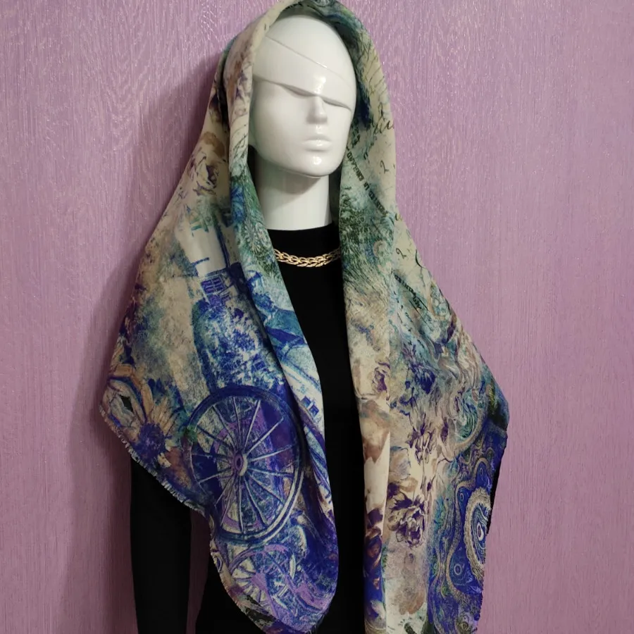 روسری نخی ژاکارد