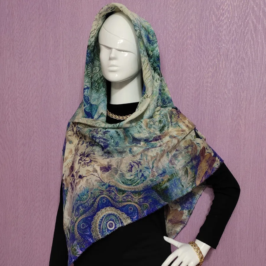 روسری نخی ژاکارد