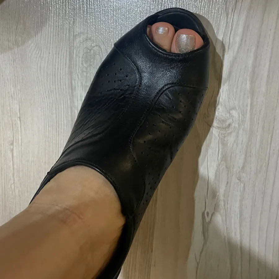 کفش پاشنه دار چرم طبیعی