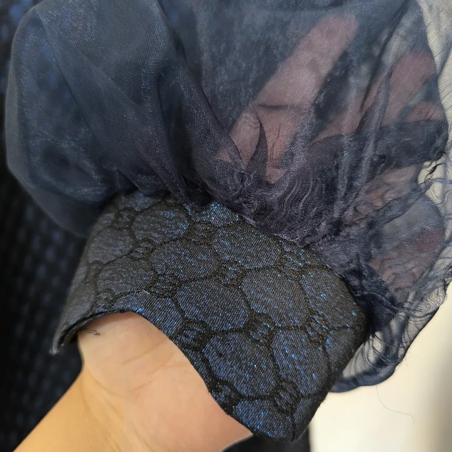مانتو مجلسی سورمه ای