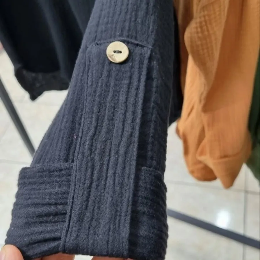 شومیز مانتویی یقه شالی