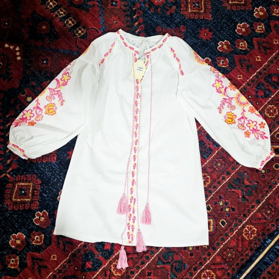 پیراهن گلدوزی شده وارداتی