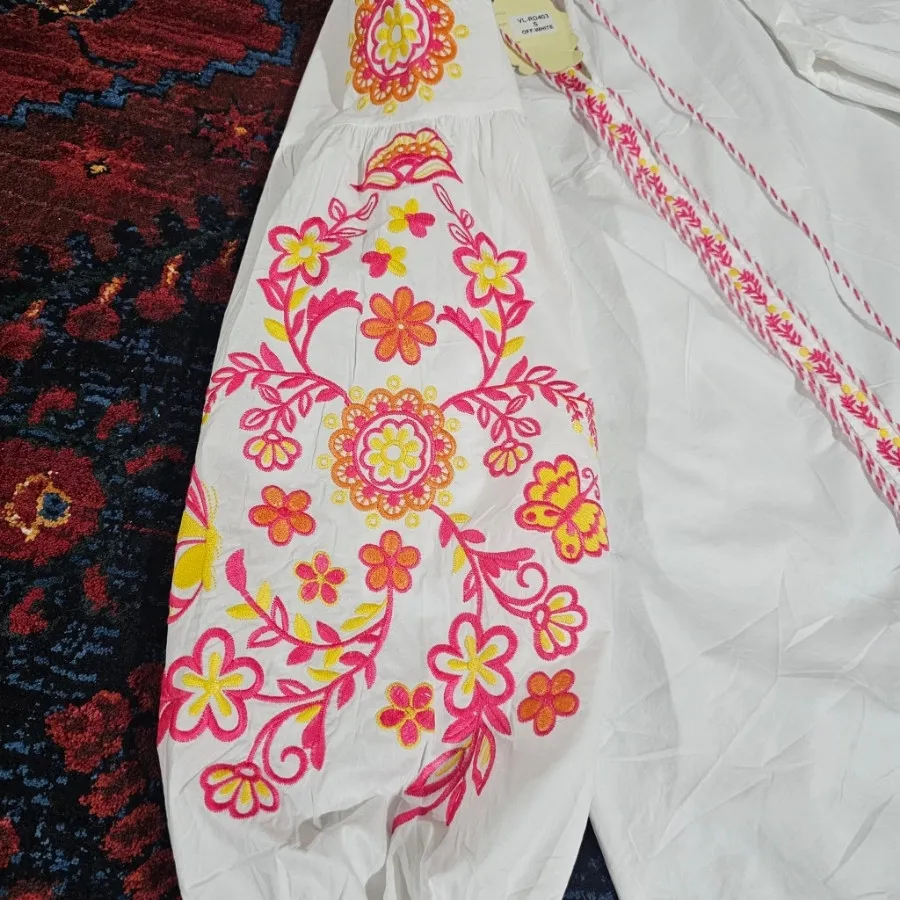پیراهن گلدوزی شده وارداتی
