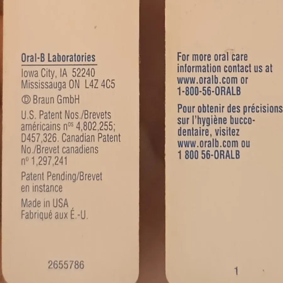 مسواک Oral-B زوج, اصل