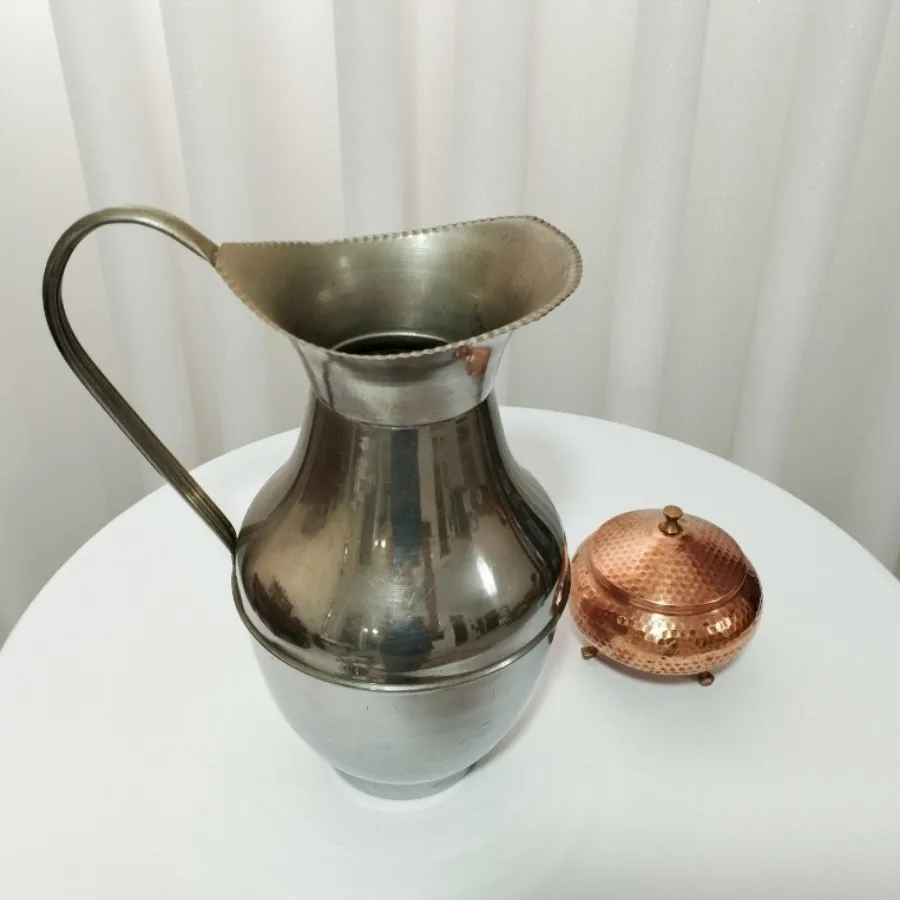 پارچ برنجی.قندان مسی