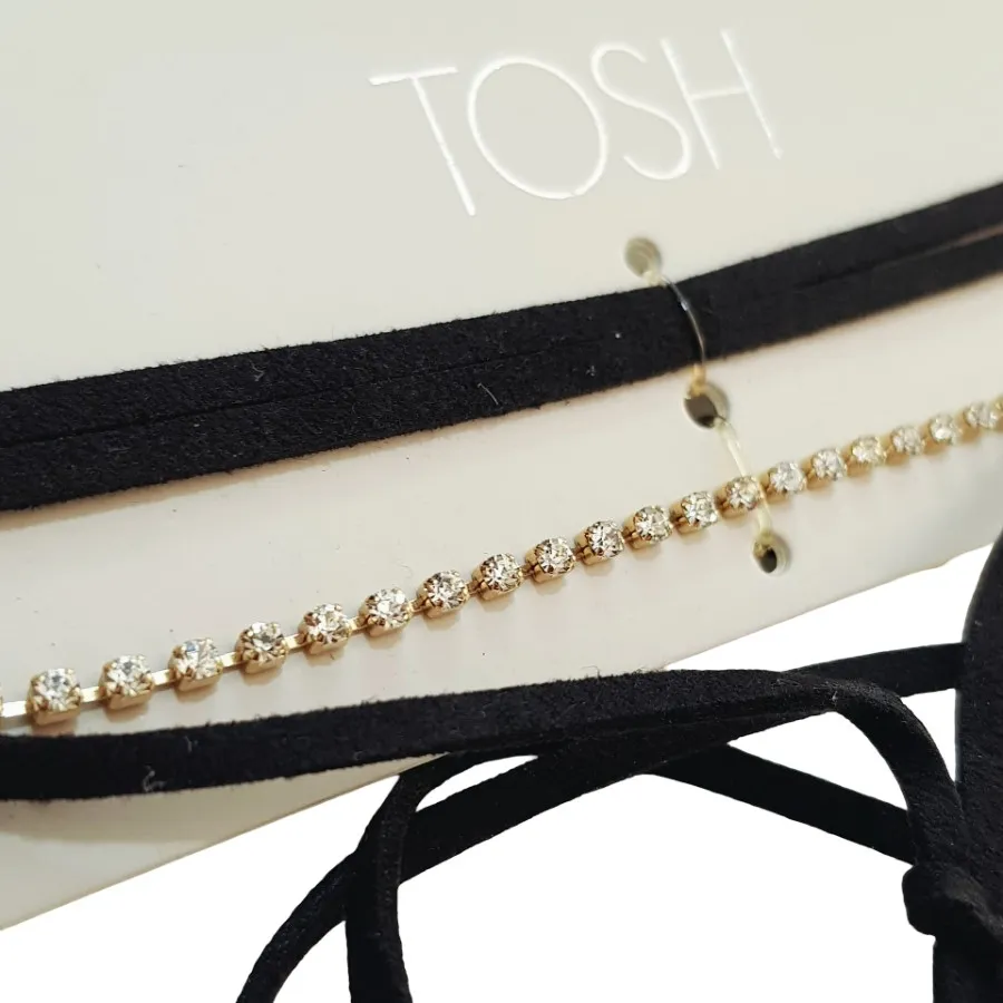 گلوبند مشکی طلایی Tosh